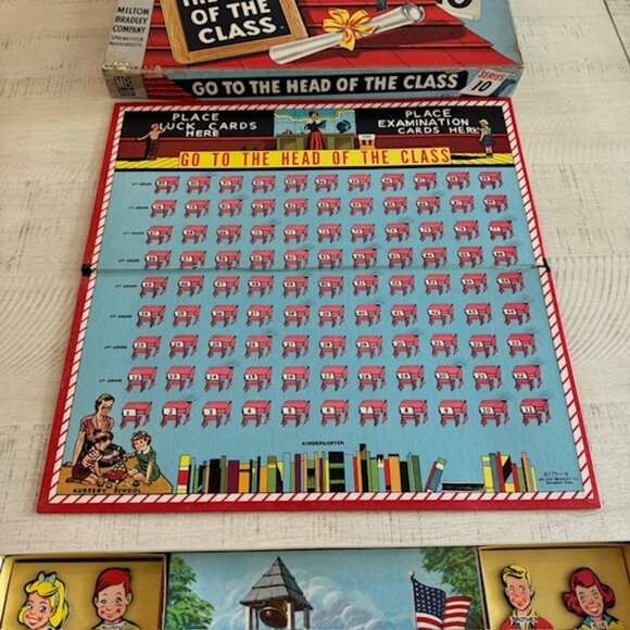 Vintage Milton Bradley 1960 Go to the Head of The Class Series 10 #4175 - Picture 3 of 12